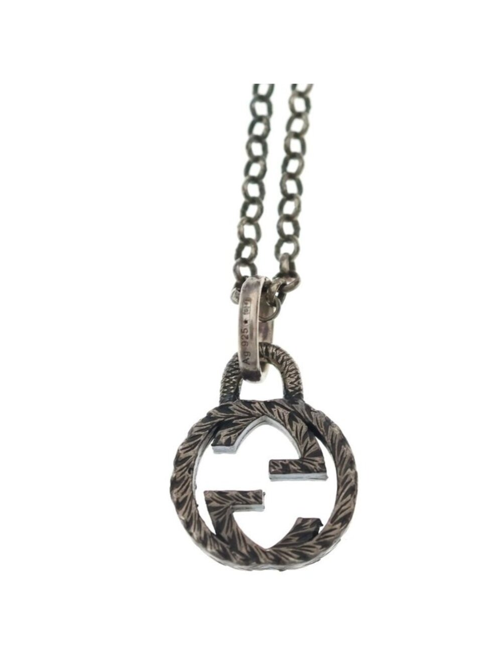 Gucci Interlocking Arabesque Pendant Chain Silver - Picture 3 of 6